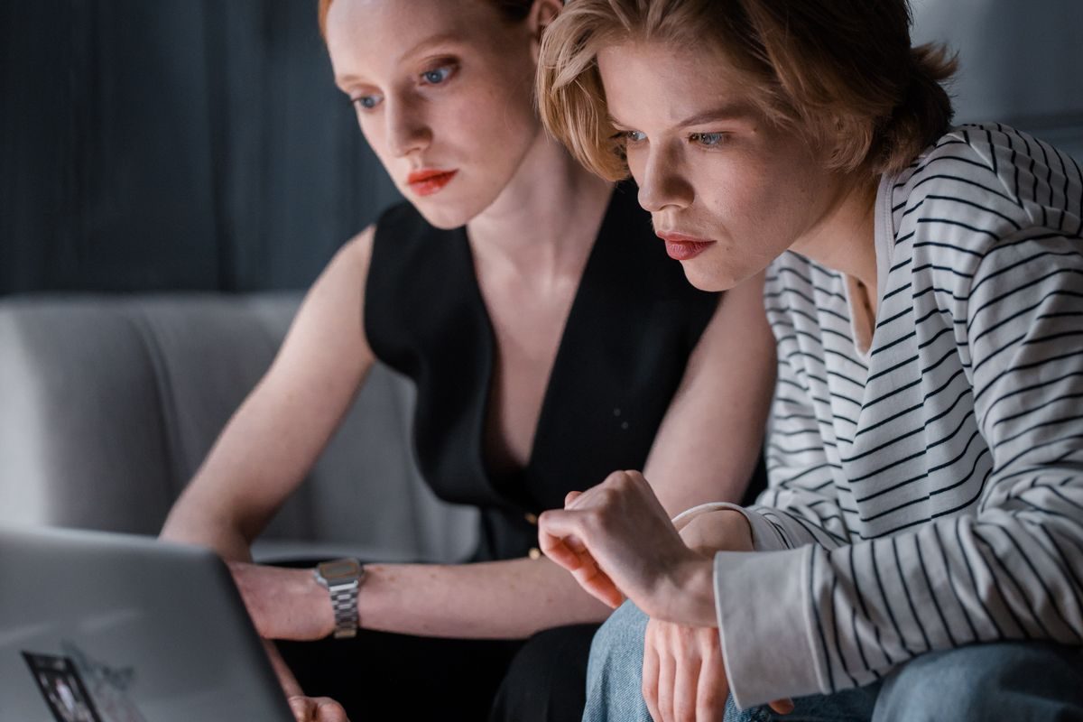 People collaborating in a bright workplace